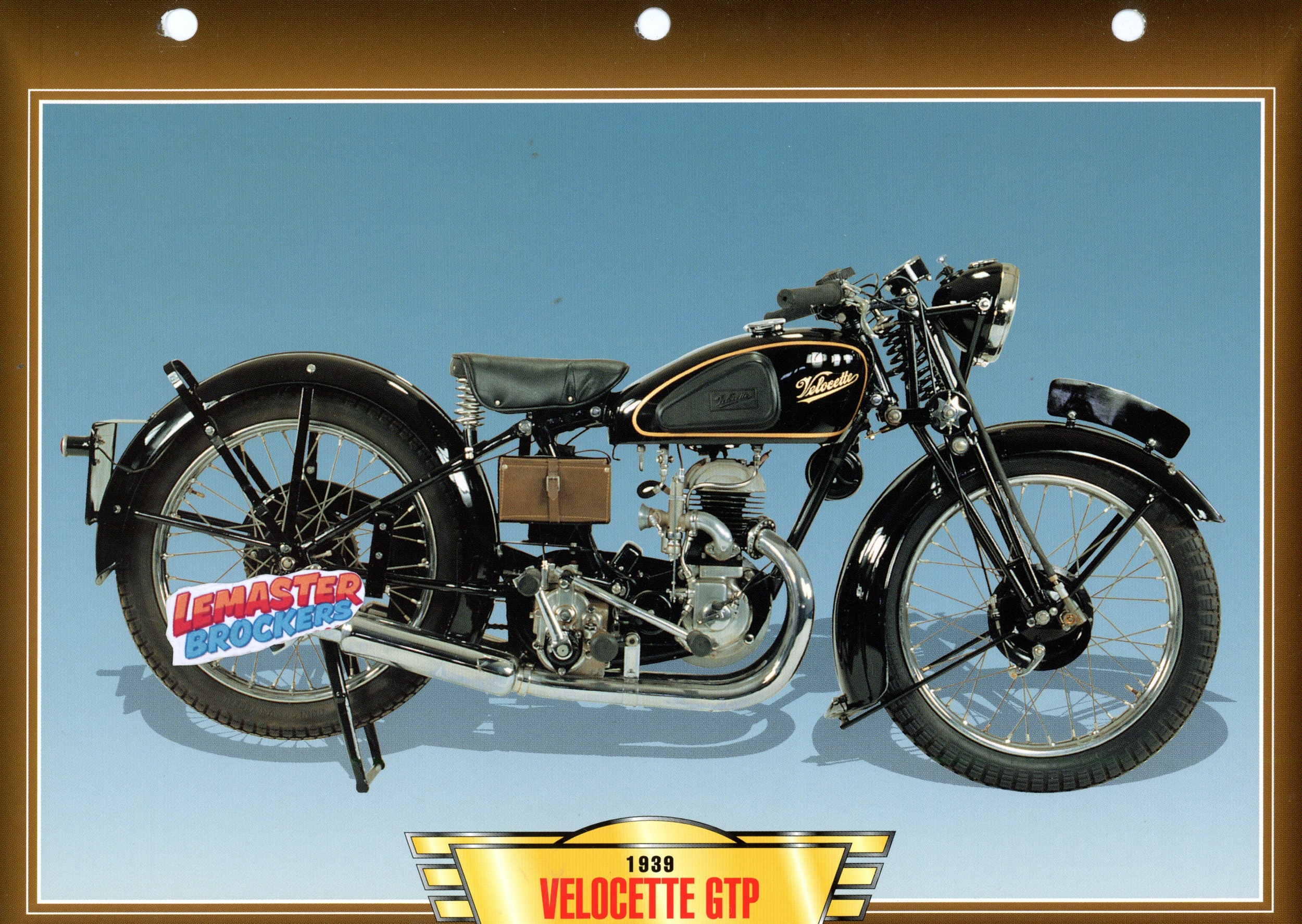 FICHE MOTO VELOCETTE GTP 1939