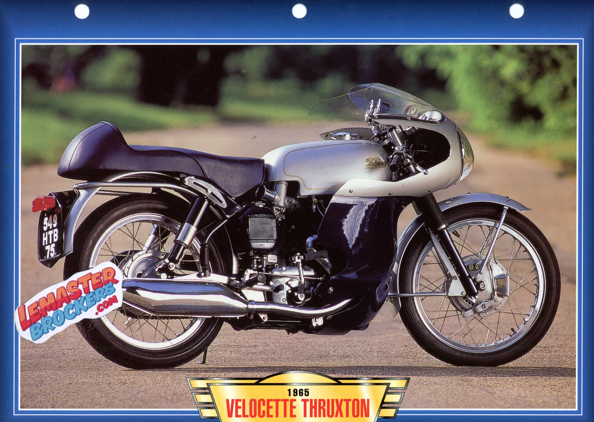 FICHE MOTO VELOCETTE THRUXTON 1965
