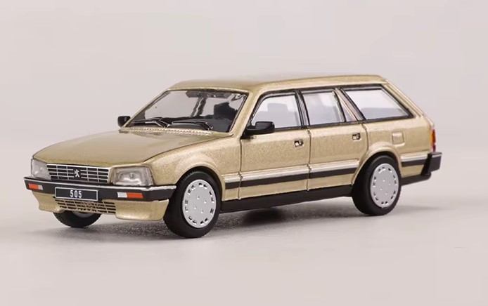 MINIATURE PEUGEOT 505 BREAK 505SW VINTAGE DORE BRONZ