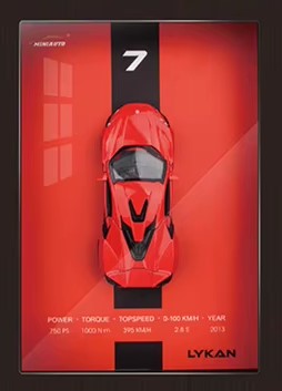 CADRE 3D LYKAN HYPERSPORT