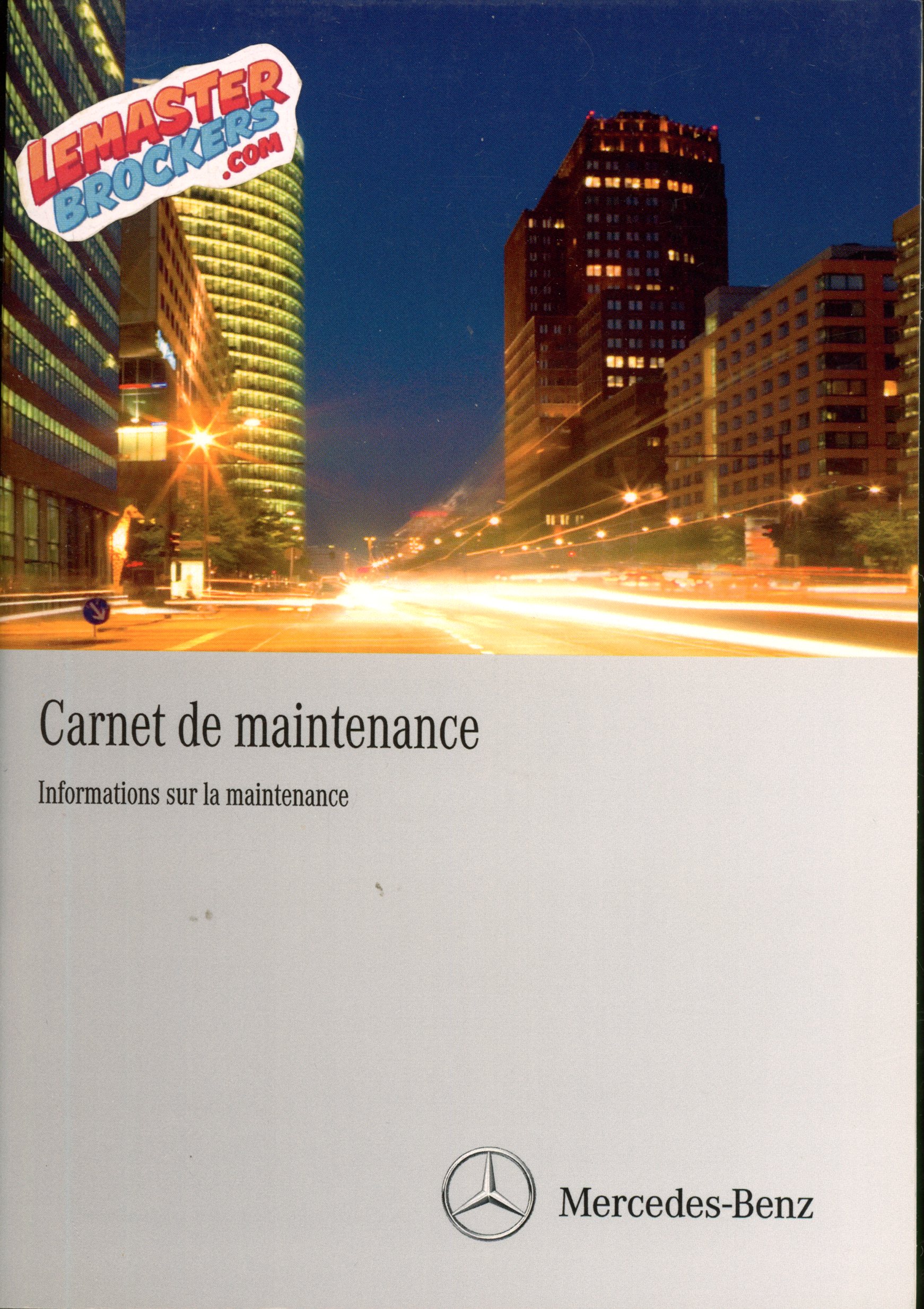 CARNET MAINTENANCE MERCEDES POUR 12 MODELES