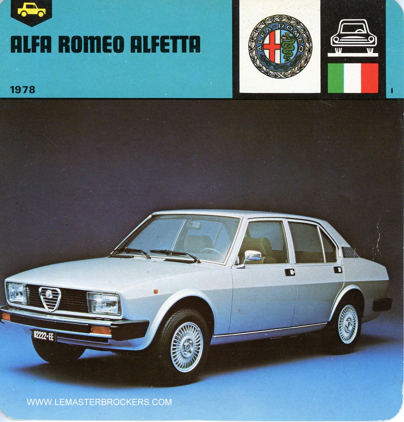FICHE AUTO ALFA ROMEO ALFETTA - 1978