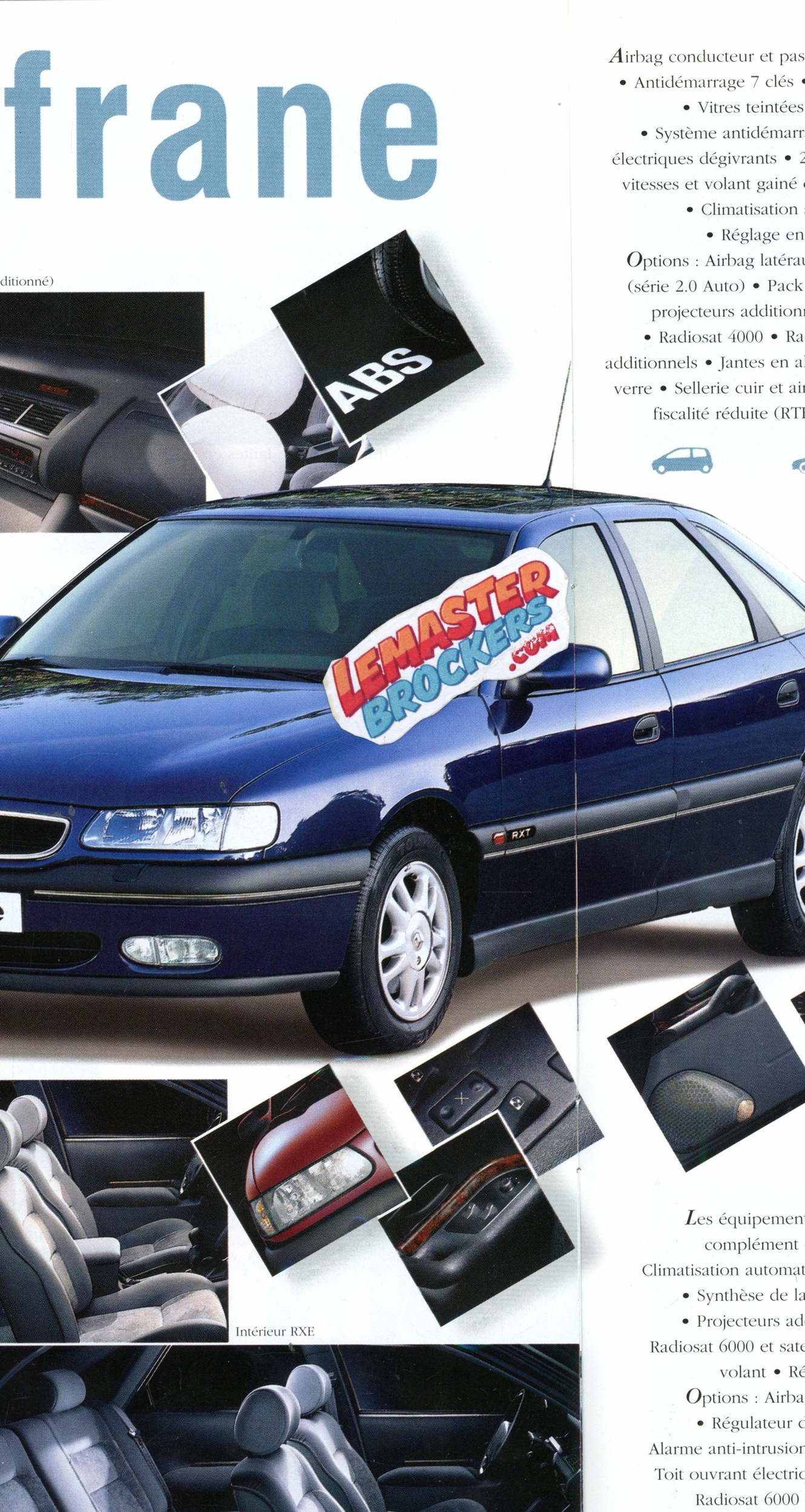 CATALOGUE RENAULT GAMME 1998 TWINGO MEGANE SAFRANCE SPIDER