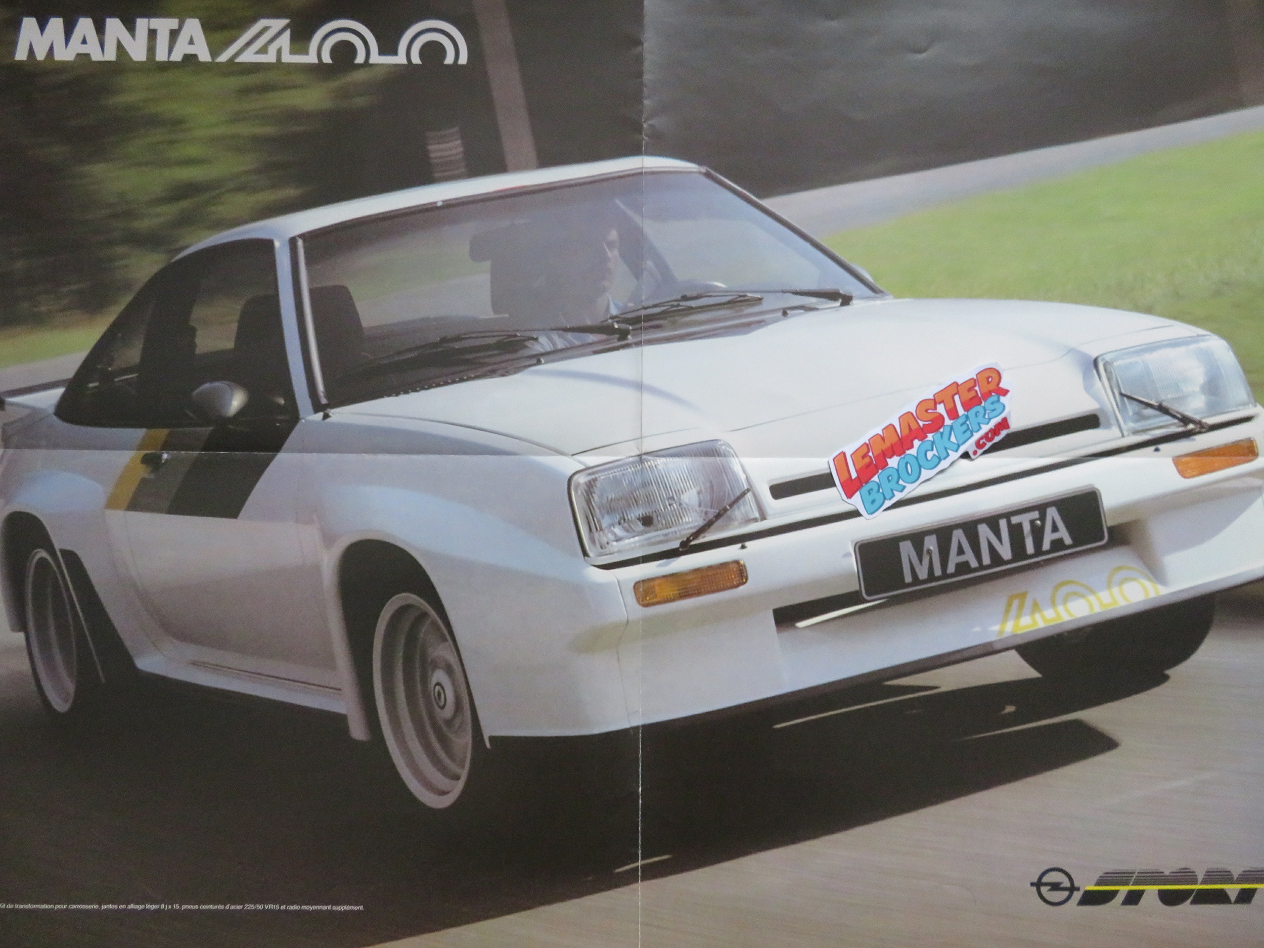 DEPLIANT POSTER OPEL MANTA 400 - 1981