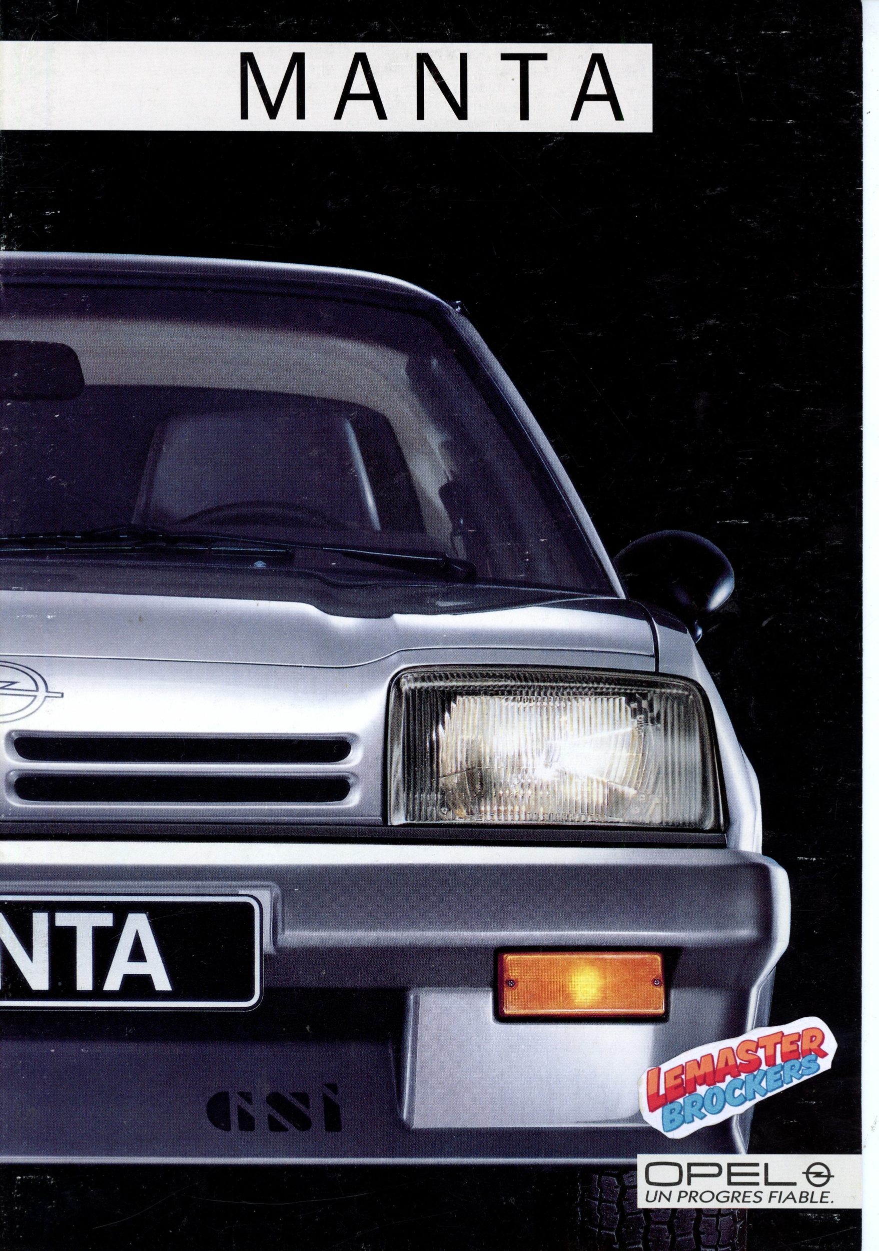 BROCHURE OPEL MANTA GSI GT - 1987