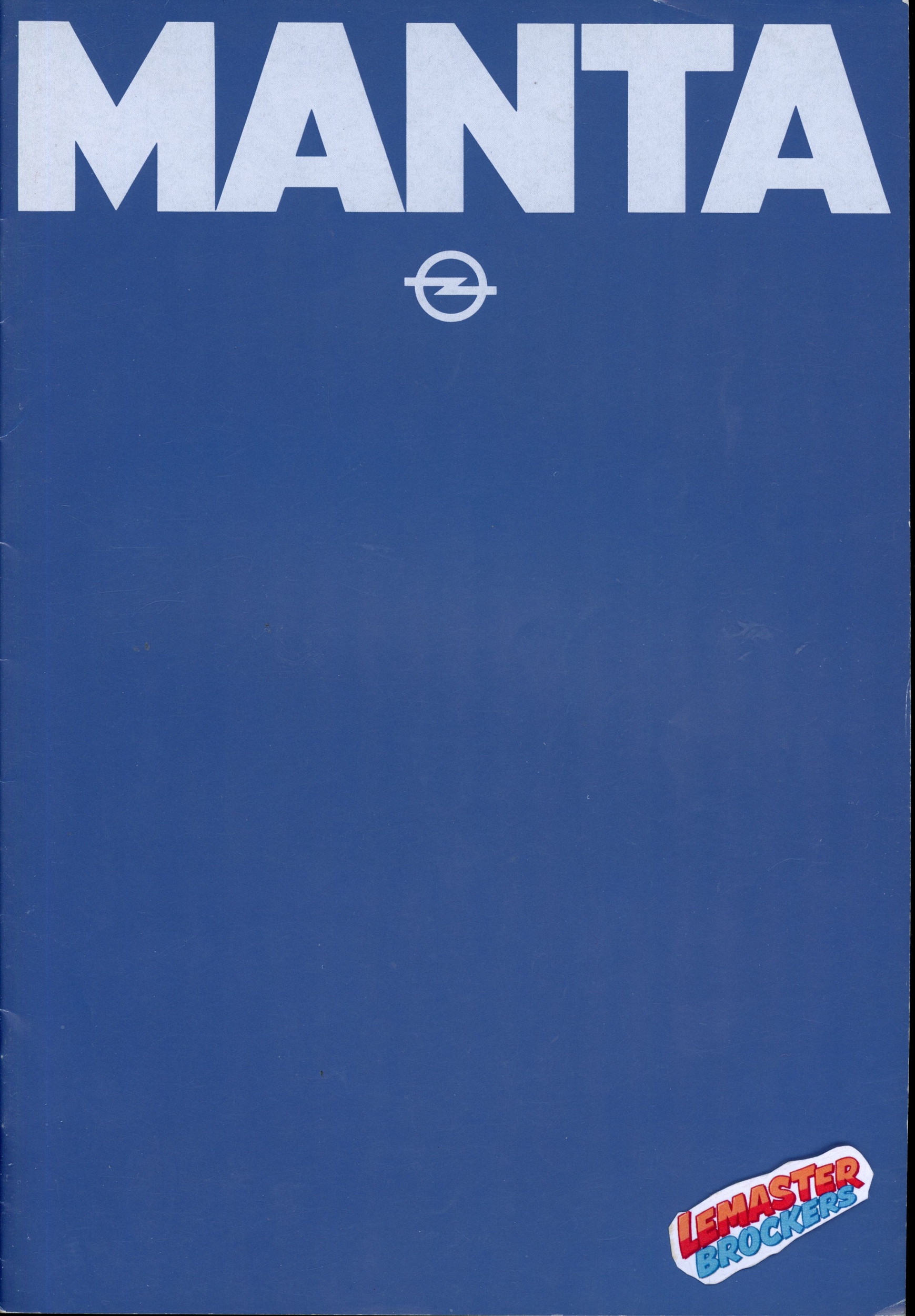 BROCHURE OPEL MANTA CC GT-J LS GT/E BERLINETTA