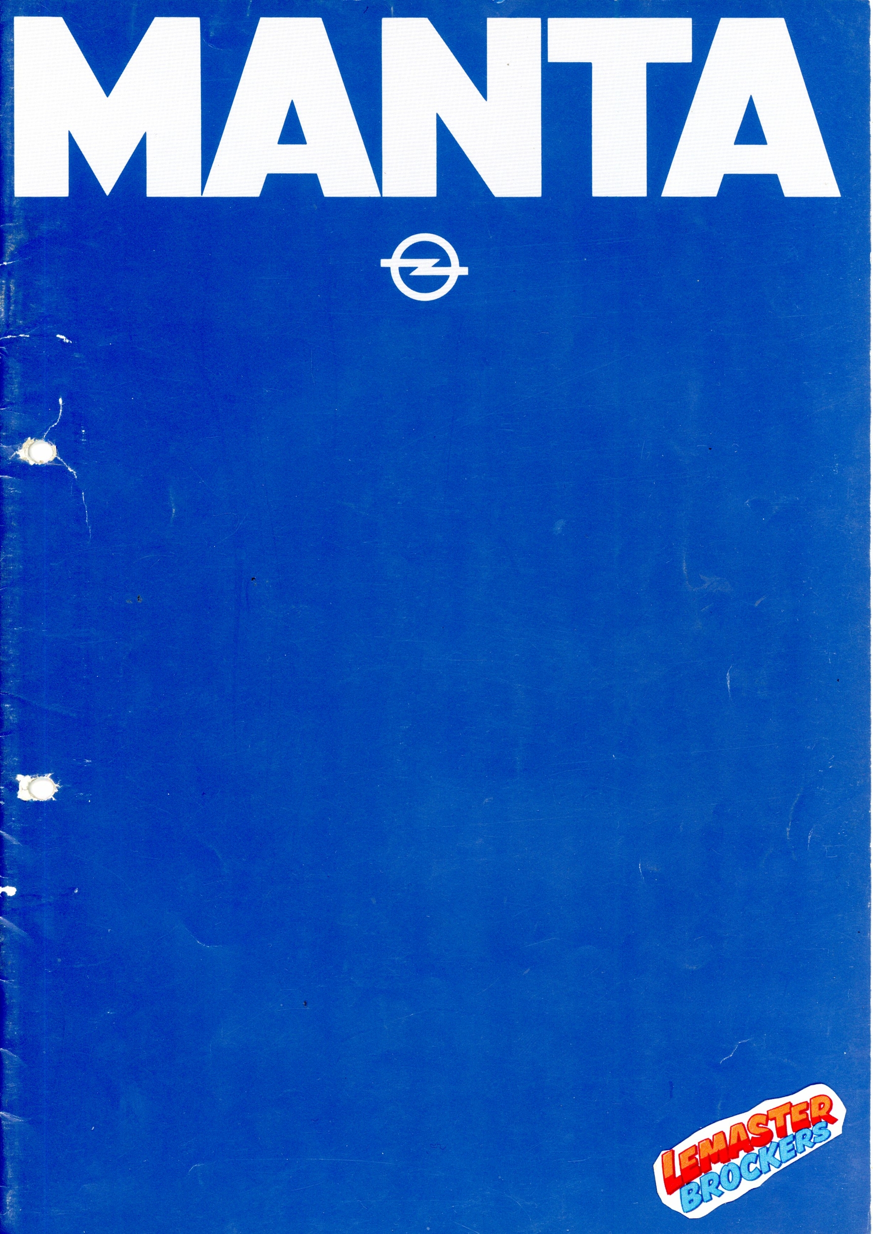 BROCHURE OPEL MANTA 2000 GT/E SR BERLINETTA