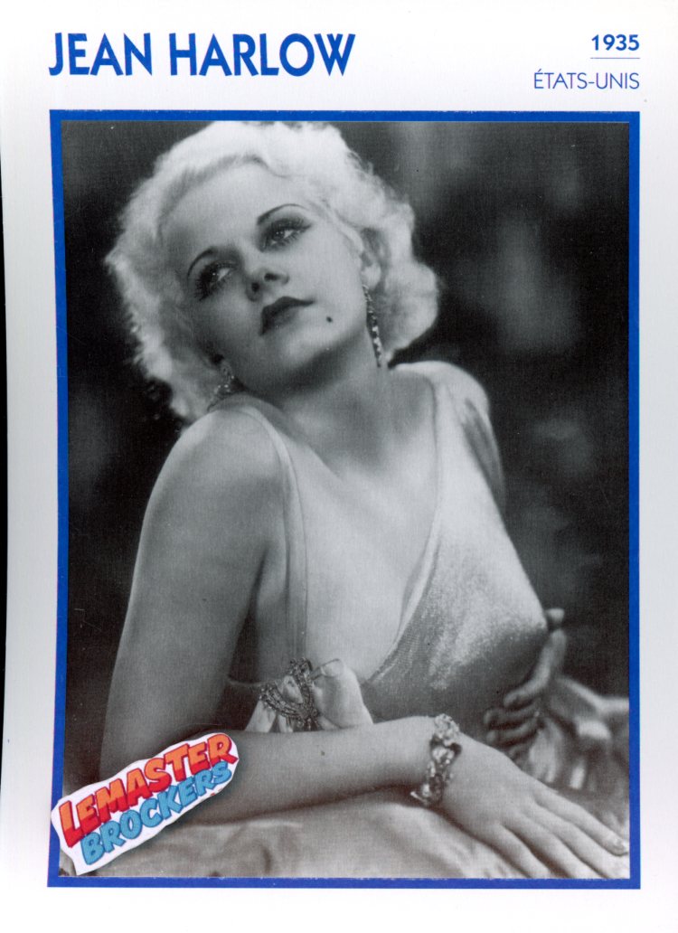 FICHE ACTRICE JEAN HARLOW - ETATS-UNIS 1935