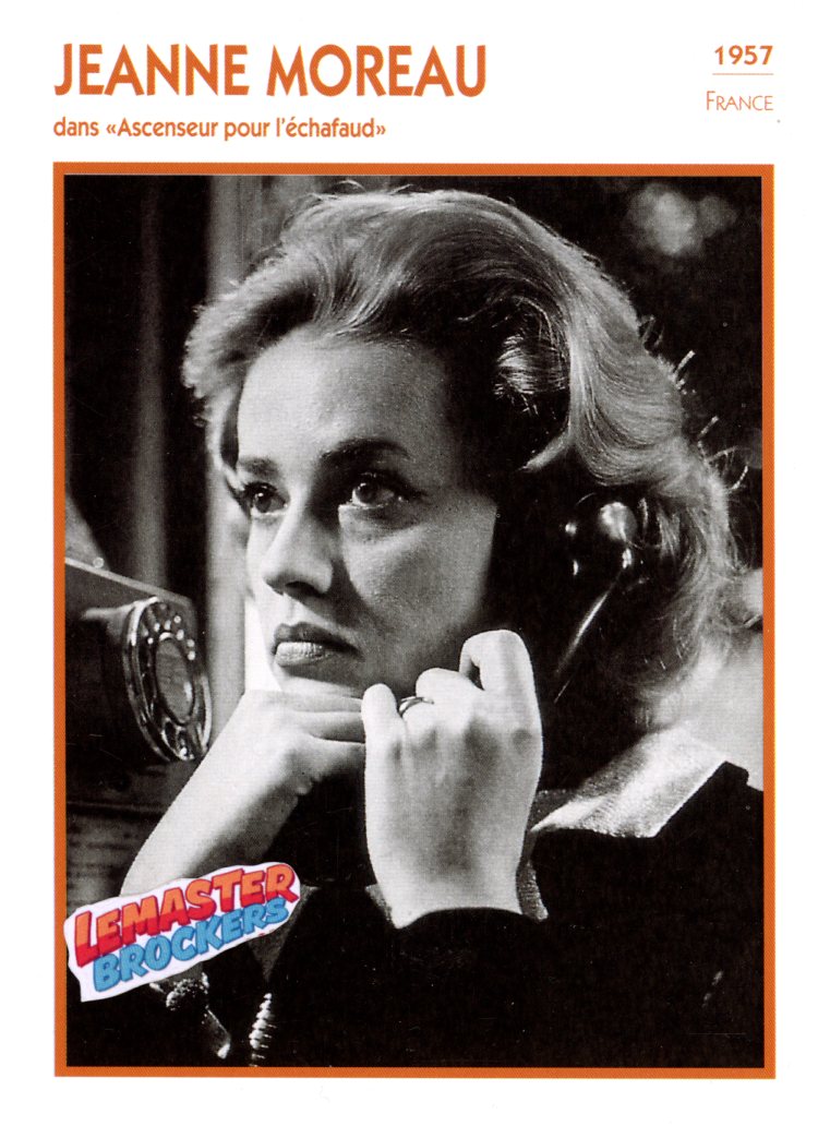 FICHE ACTRICE JEANNE MOREAU DANS ASCENSEUR POUR LECHAFAUD