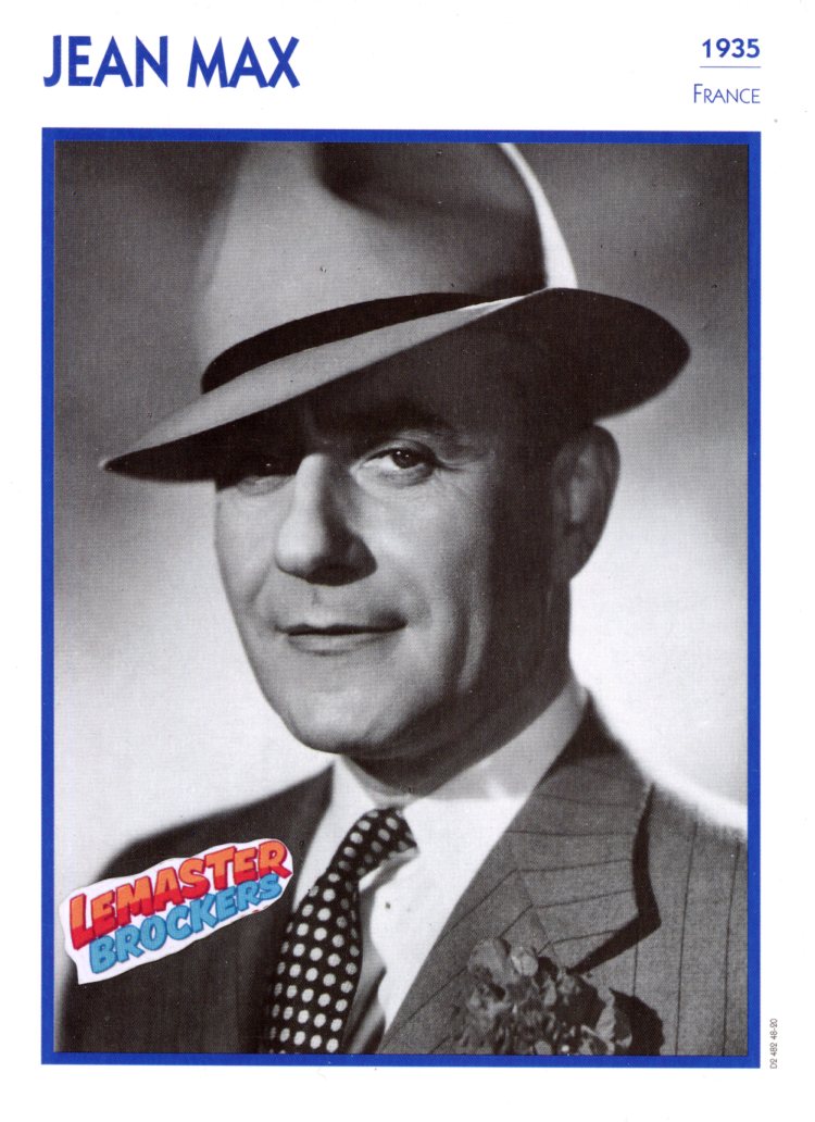 FICHE ACTEUR JEAN MAX - FRANCE 1935