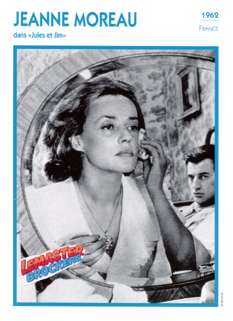 FICHE ACTRICE JEANNE MOREAU DANS JULES ET JIM - FRANCE 1962