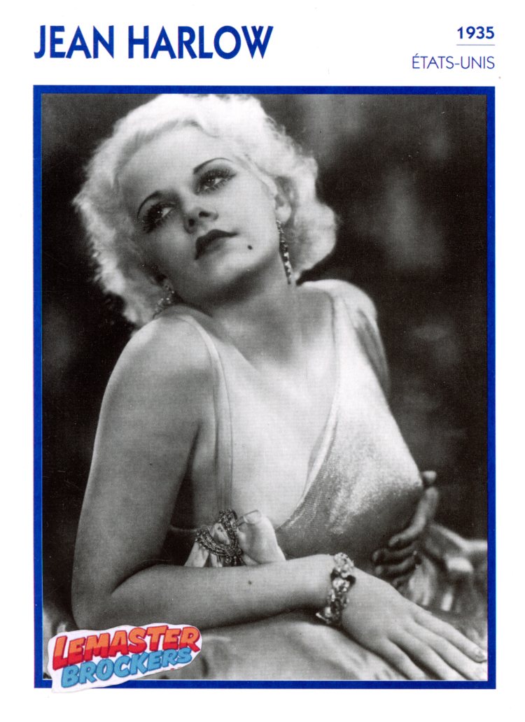 FICHE ACTRICE JEAN HARLOW - ETATS-UNIS 1935