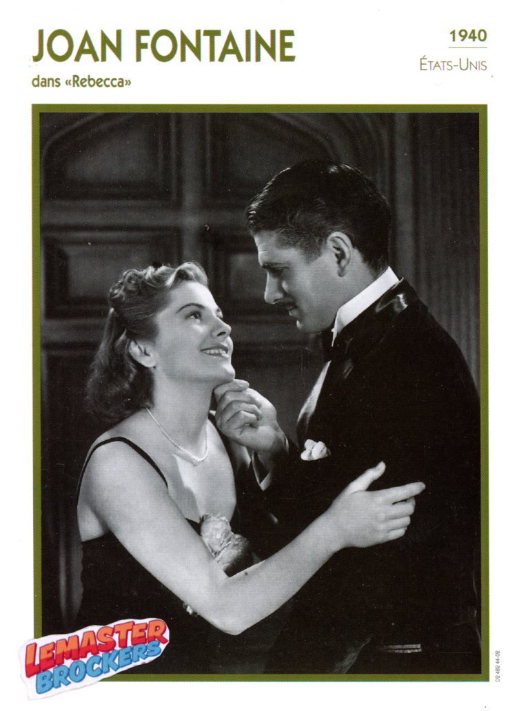 FICHE ACTRICE JOAN FONTAINE DANS REBECCA - 1940
