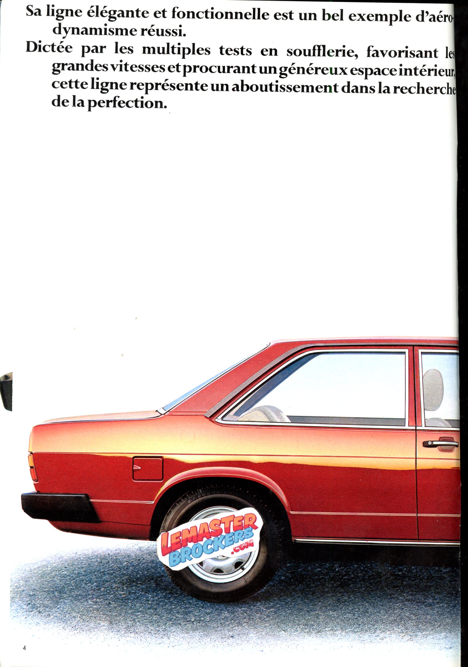 BROCHURE AUDI 100 L GLS GL-5E - 1978