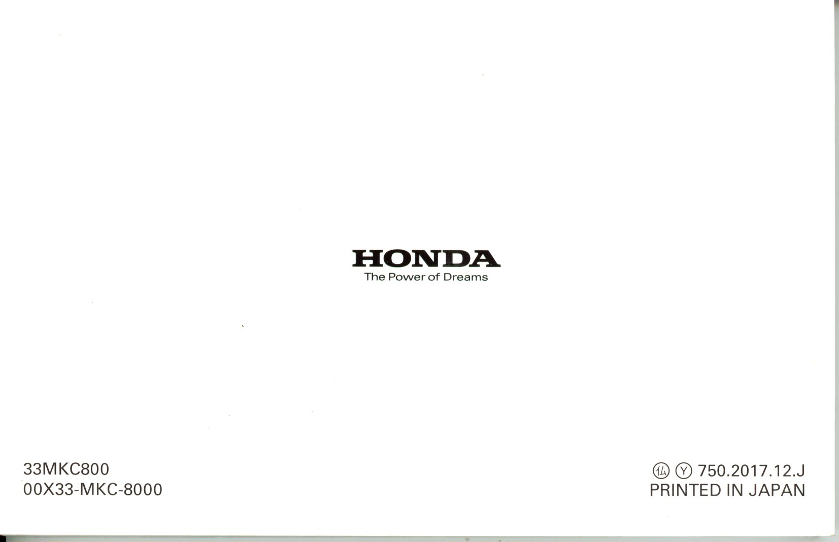 MANUEL DU CONDUCTEUR HONDA GL1800 GOLDWING 2017