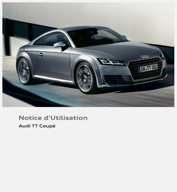 NOTICE AUDI TT TTS TTRS 2014-2019