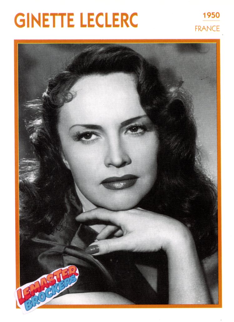 FICHE ACTRICE GINETTE LECLERC - 1950