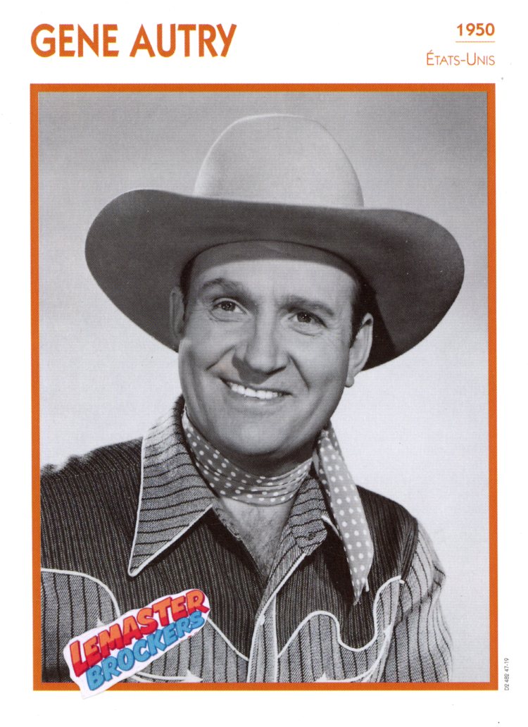 FICHE ACTEUR GENE AUTRY - 1950