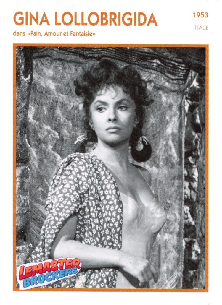 FICHE GINA LOLLOBRIGIDA DANS PAIN AMOUR ET FANTAISIE - 1953