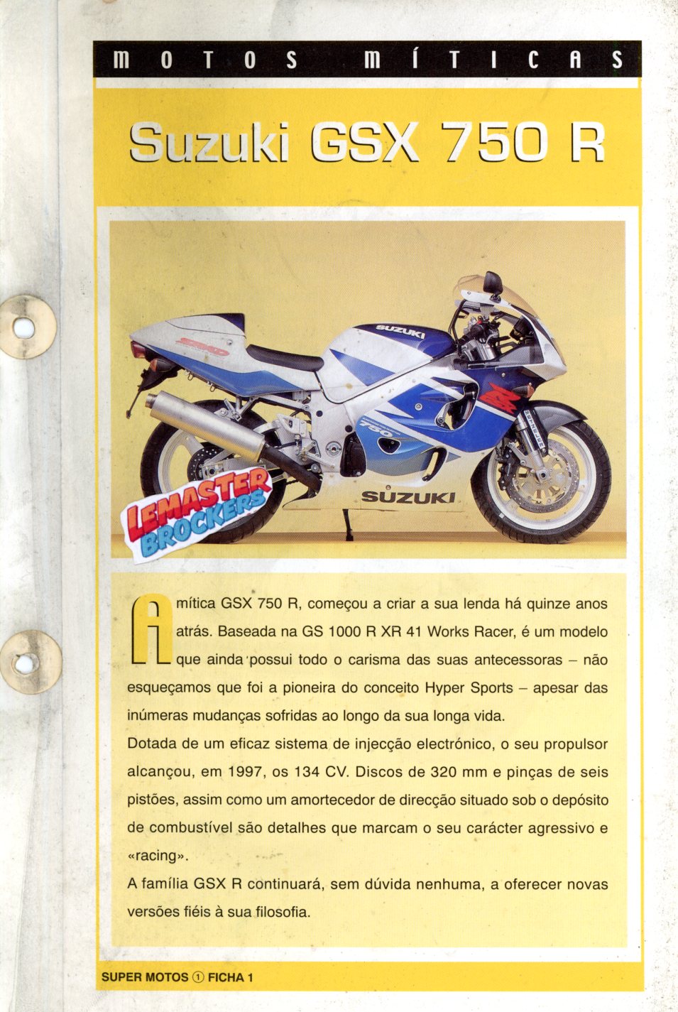 FICHE MOTO SUZUKI GSX750R