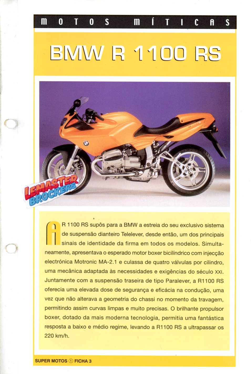 FICHE MOTO BMW K1100RS