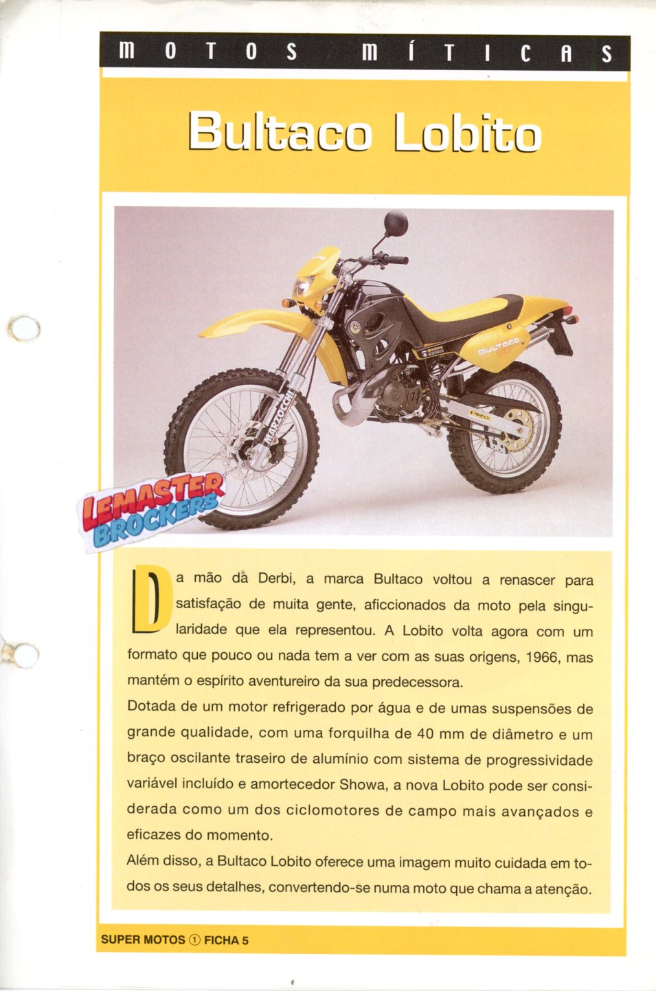 FICHE MOTO BULTACO LOBITO