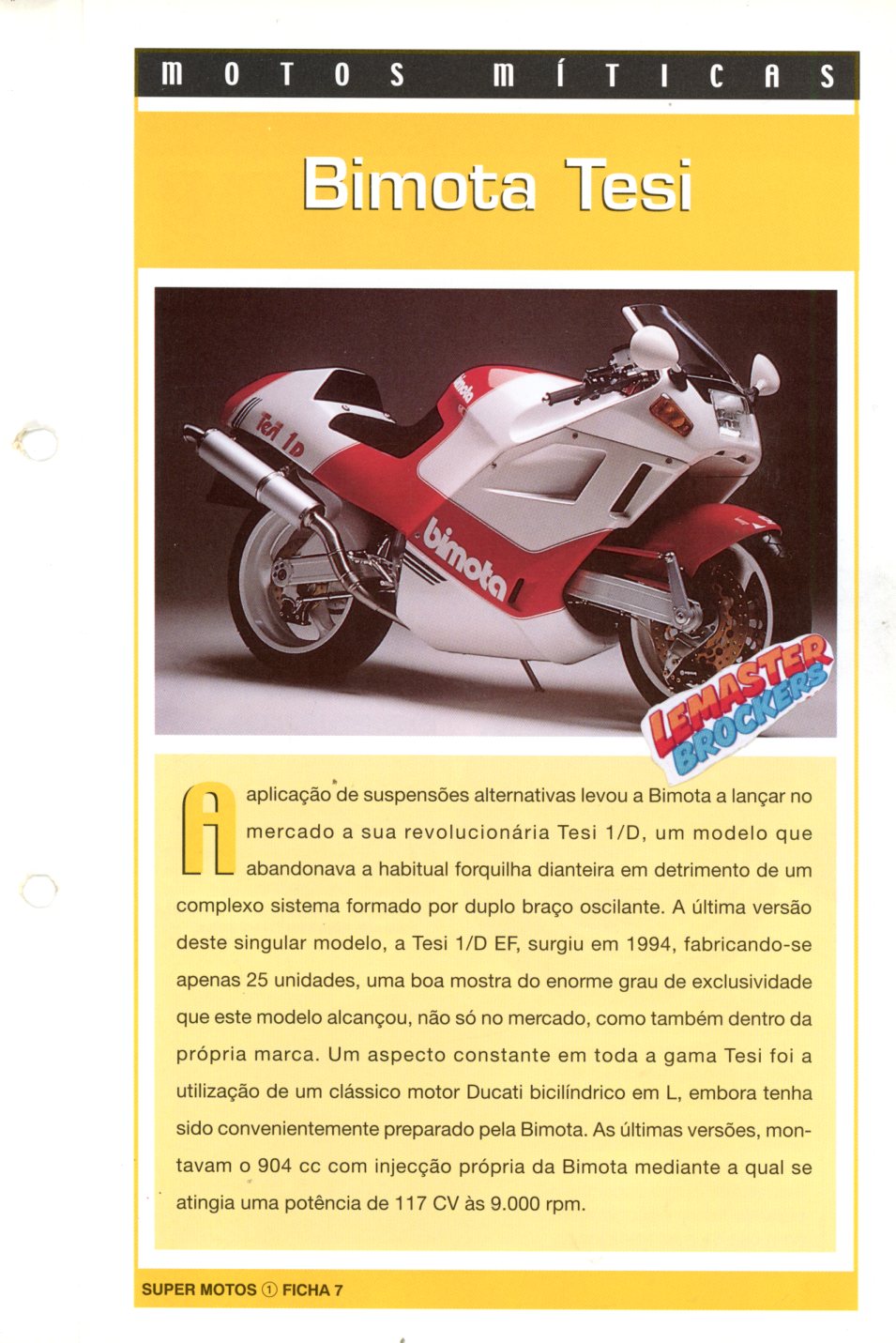 FICHE MOTO BIMOTA TESI