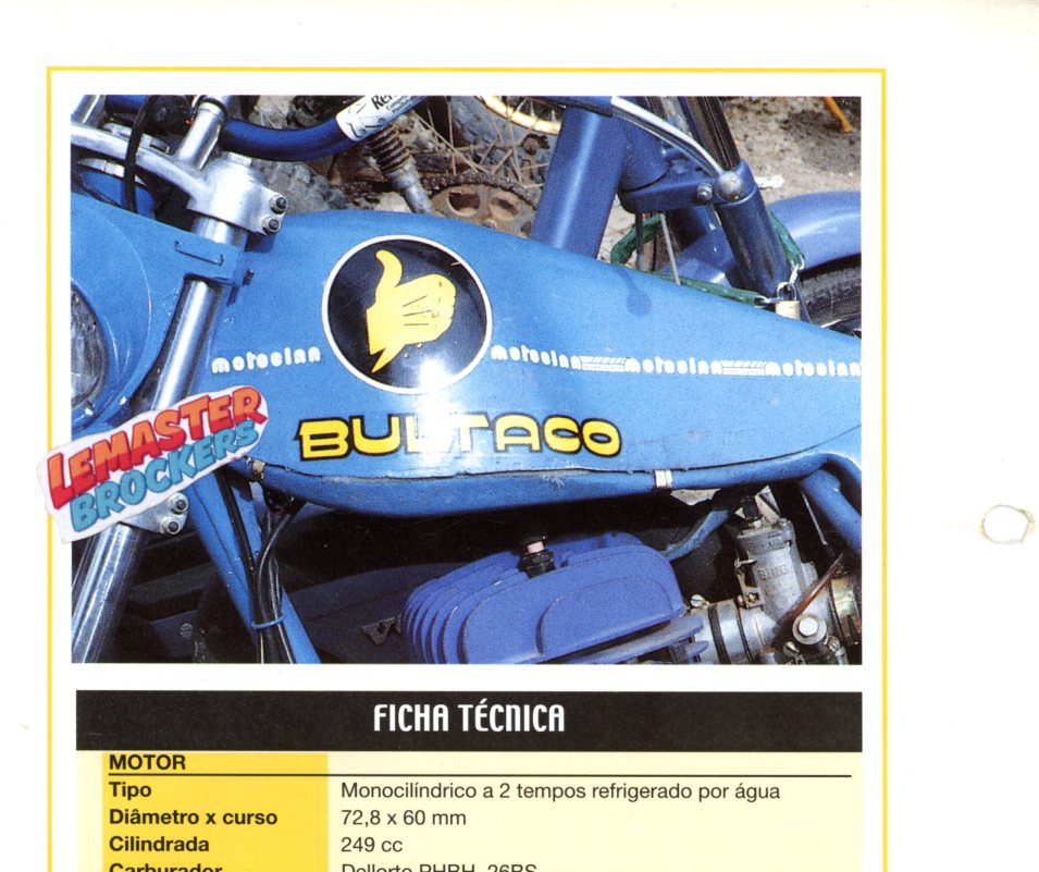 FICHE MOTO BULTACO SHERCO TRIAL