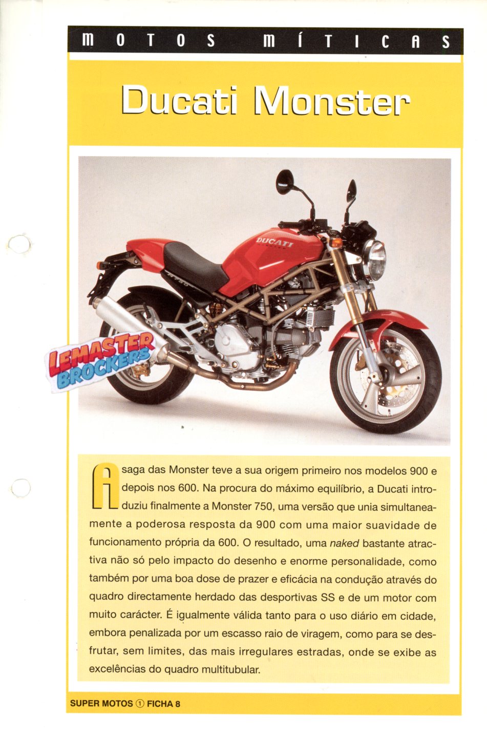FICHE MOTO DUCATI M750 MONSTER