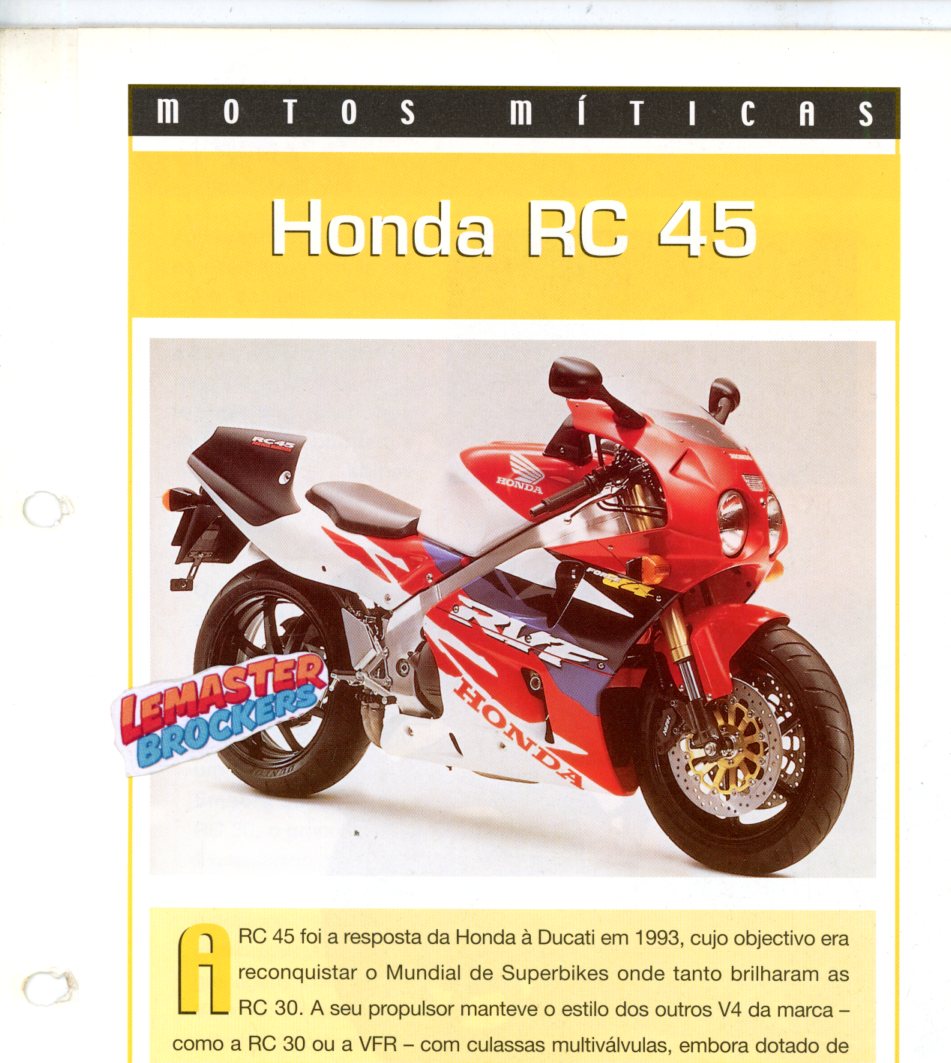 FICHE MOTO HONDA RC45