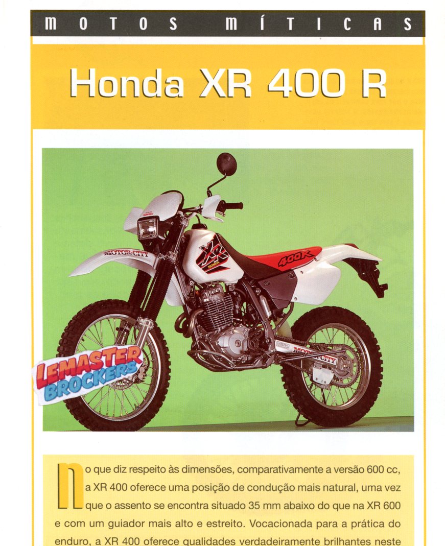 FICHE MOTO HONDA XR400R