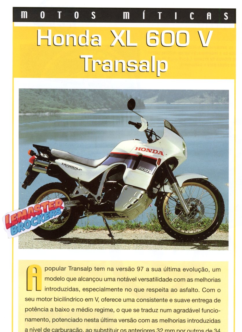 FICHE MOTO HONDA XL 600 V TRANSALP