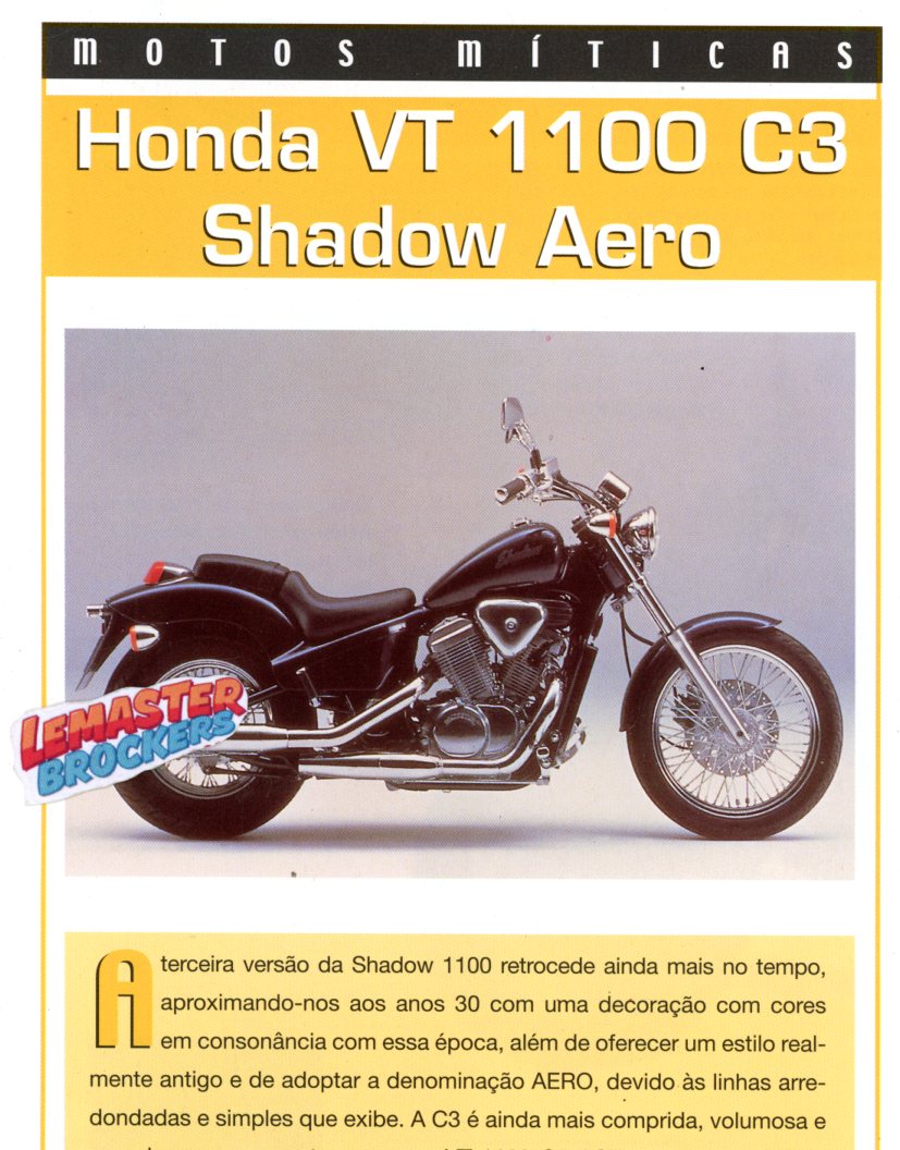 FICHE MOTO HONDA VT1100 C3 SHADOW AERO