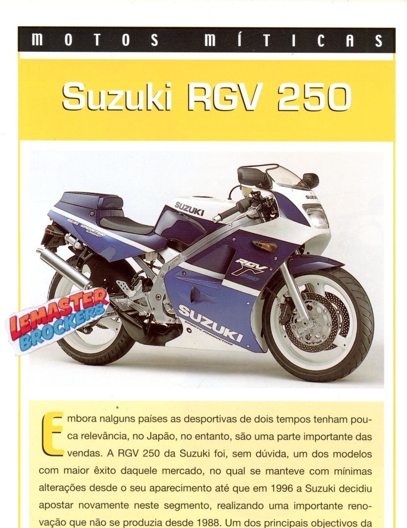 FICHE MOTO SUZUKI RGV 250