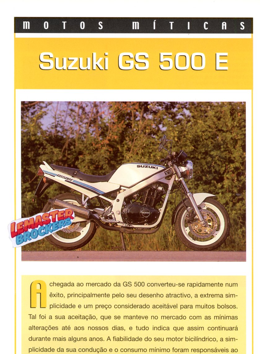 FICHE MOTO SUZUKI GS 500 E