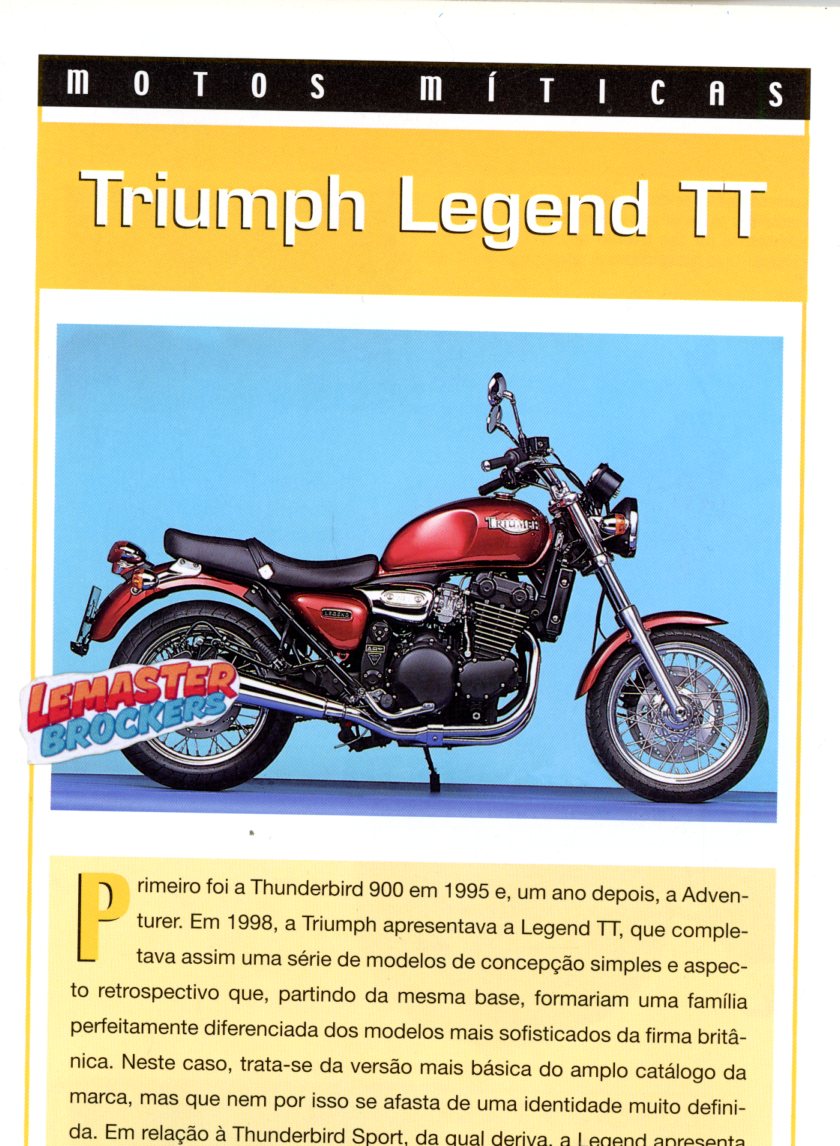 FICHE MOTO TRIUMPH LEGEND TT