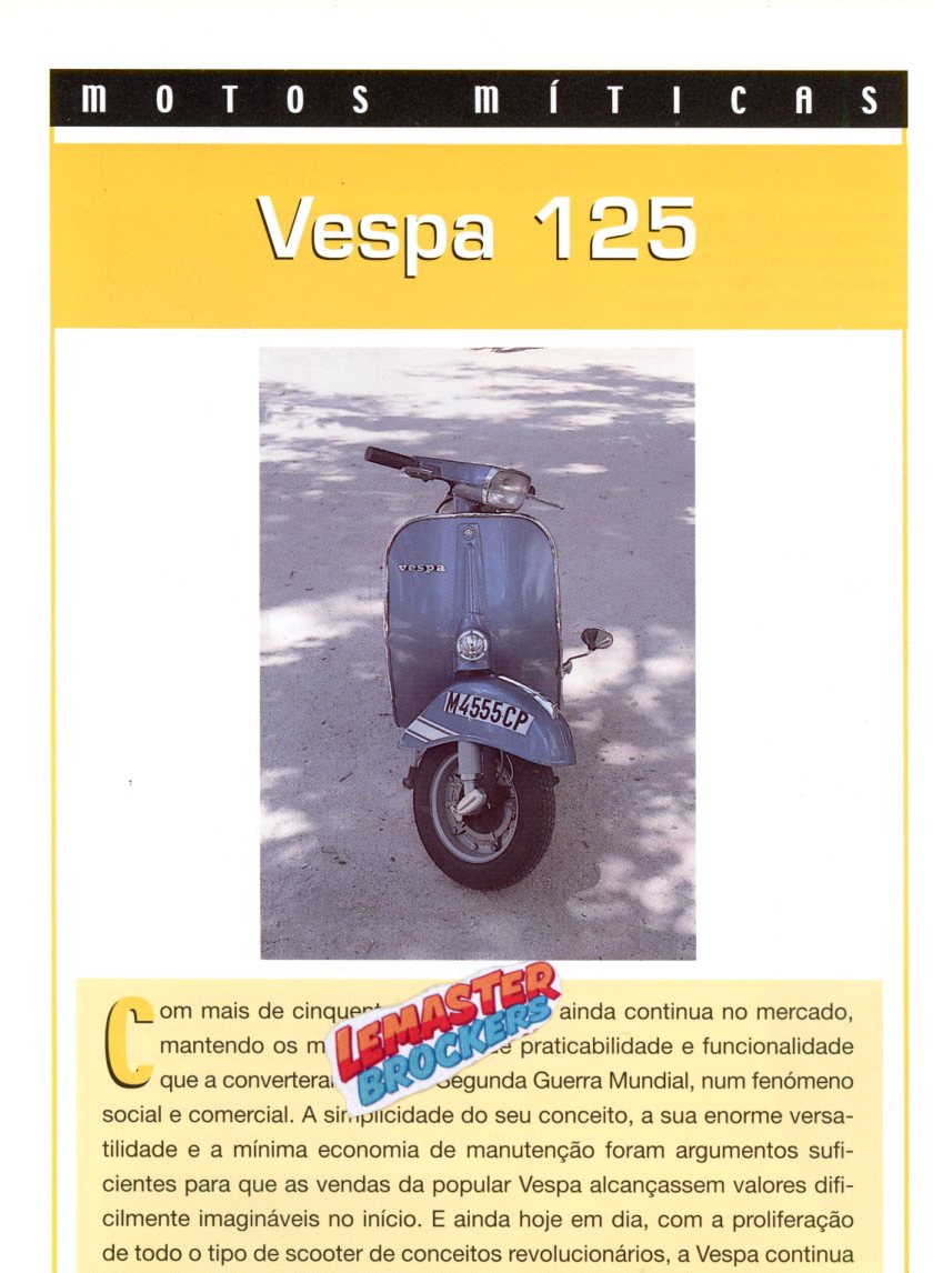 FICHE SCOOTER VESPA 125