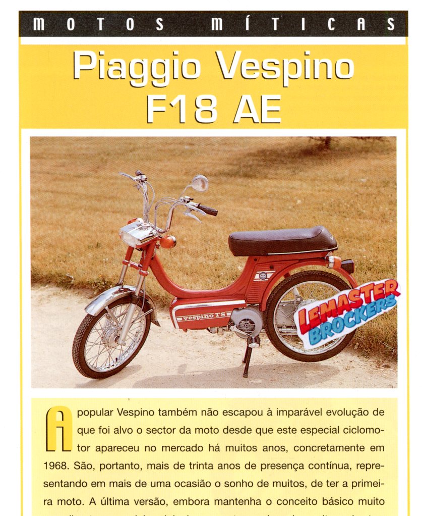FICHE PIAGGIO VESPINO F18 AE