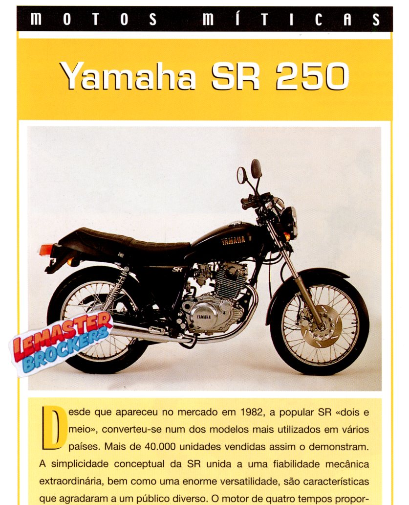 FICHE MOTO YAMAHA SR 250