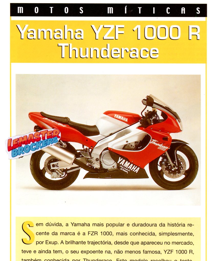 FICHE MOTO YAMAHA YZF 600 R THUNDERACE