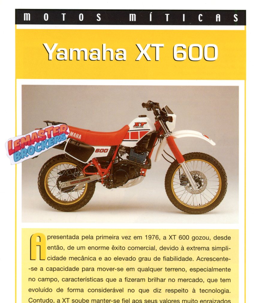 FICHE MOTO YAMAHA XT 600