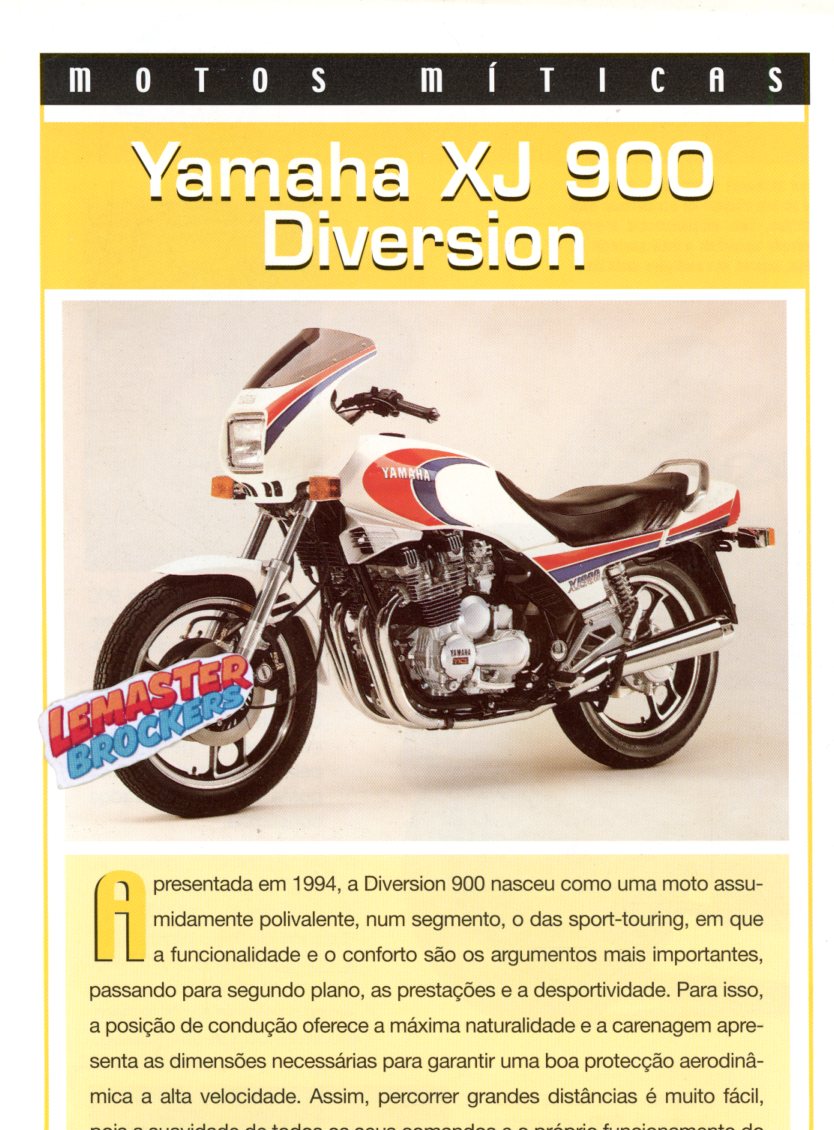 FICHE MOTO YAMAHA XJ 900 DIVERSION