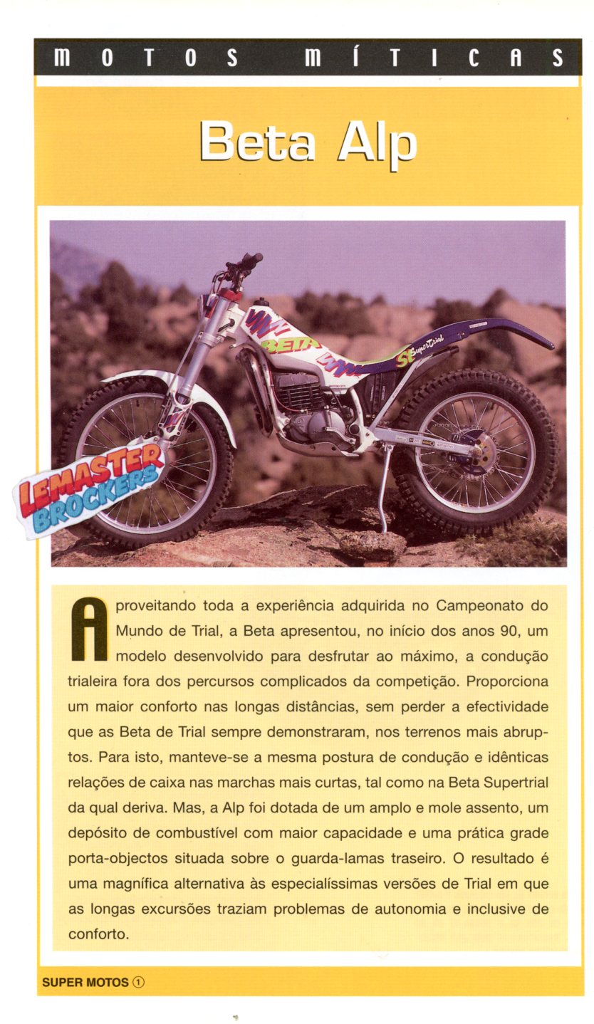 FICHE MOTO TRIAL APRILIA BETA ALP