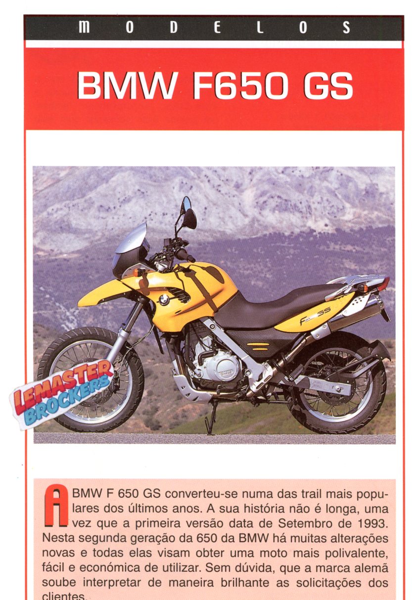 FICHE MOTO BMW F650 GS