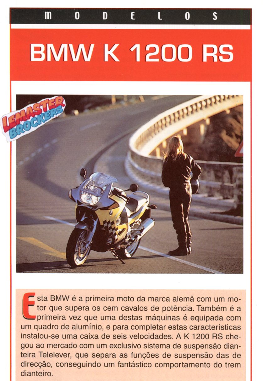 FICHE MOTO BMW K1200 RS