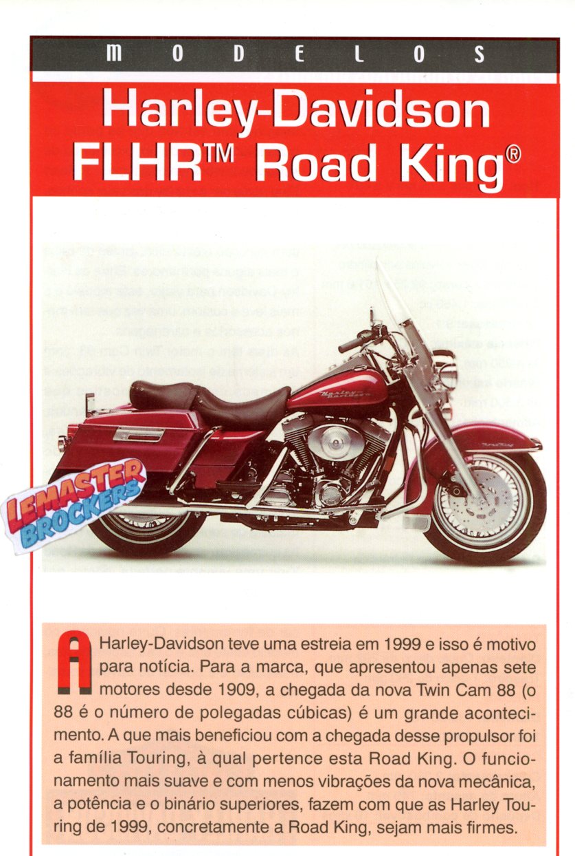 FICHE MOTO FLHR ROAD KING