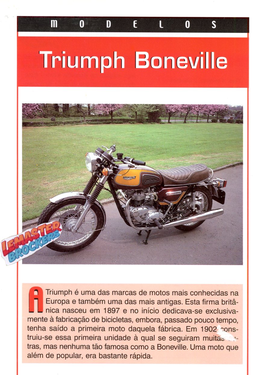 FICHE MOTO TRIUMPH BONEVILLE