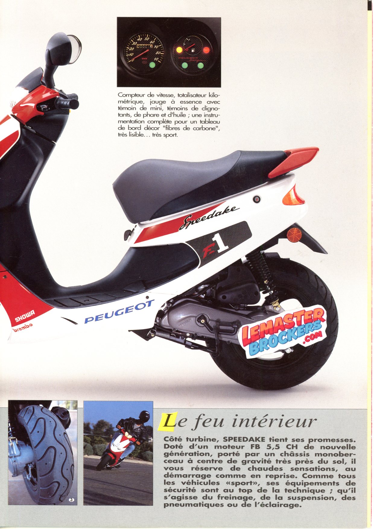 BROCHURE SCOOTER PEUGEOT SPEEDAKE 1994