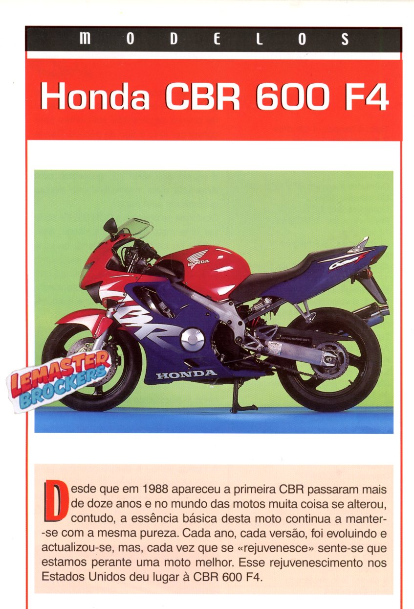 FICHE MOTO HONDA CBR 600 F4