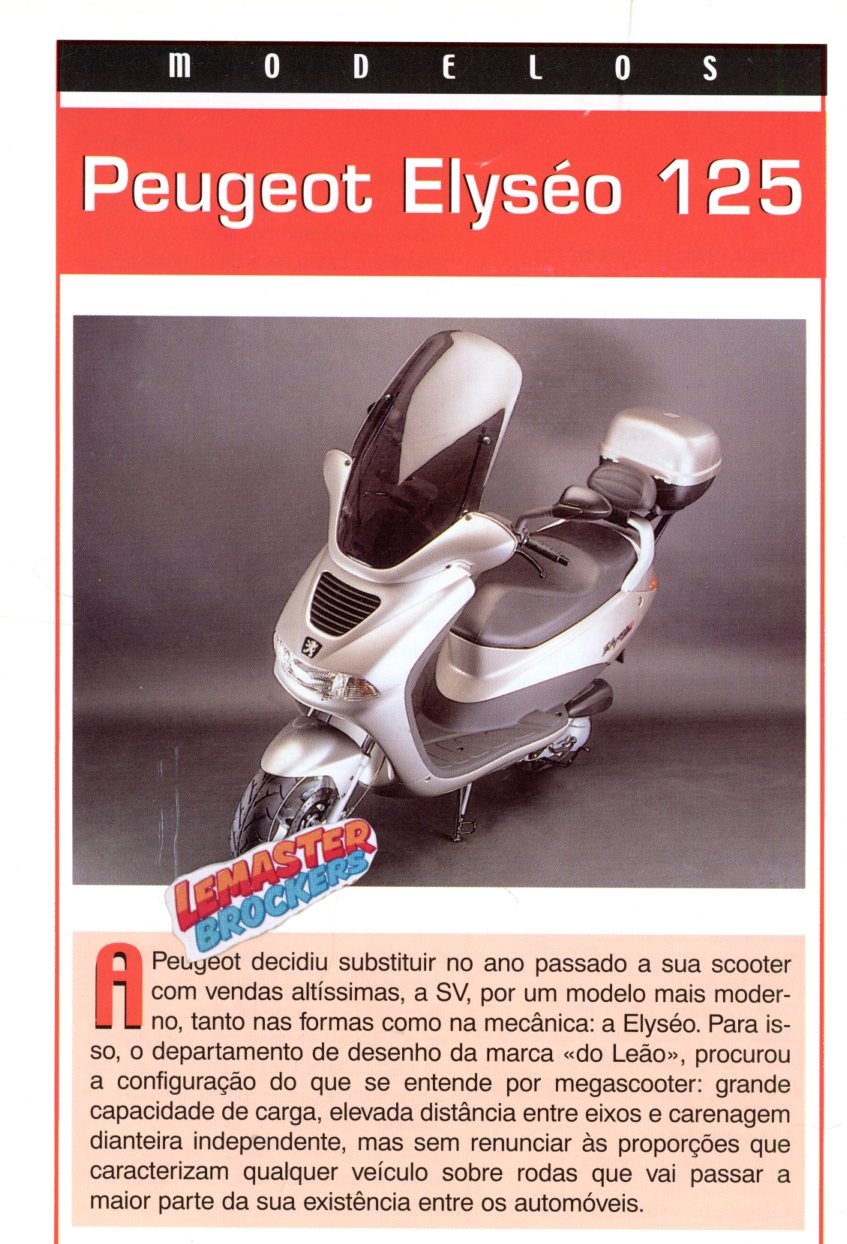 FICHE SCOOTER PEUGEOT ELYSEO 125